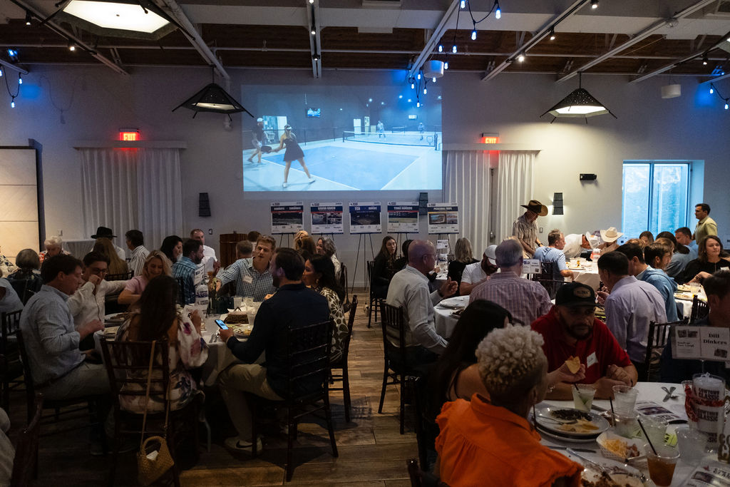 Guests seated for the 2026 dinner and auction at Blue Mesa
