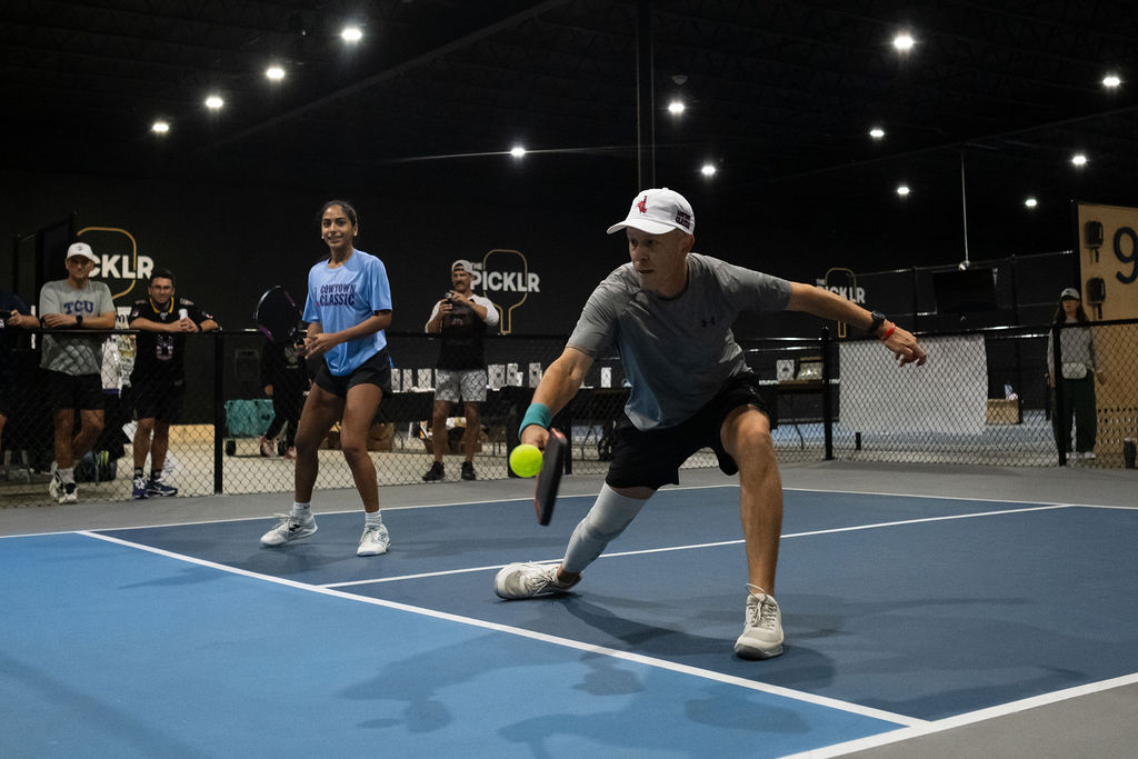 Doubles action during the Pro-Am
